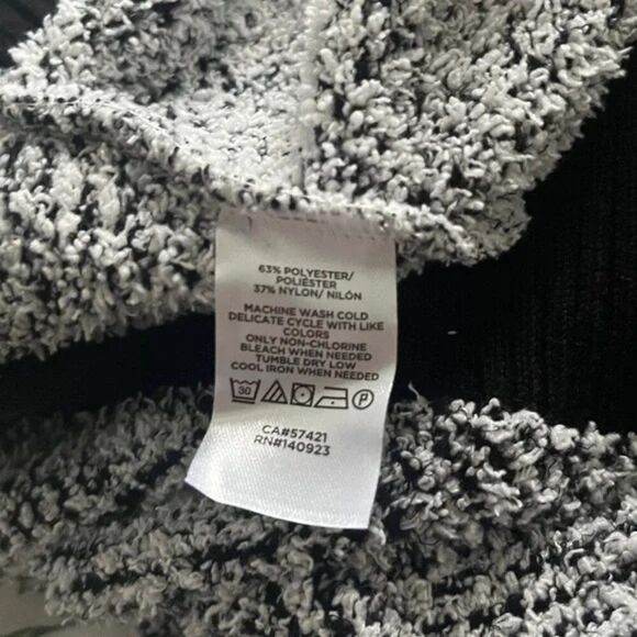 LOFT Outlet Lounge Cuffed Sweater | Women’s Medium Black & White - Picture 3 of 4